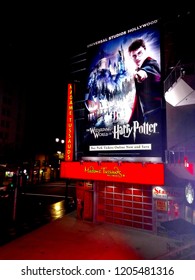 HOLLYWOOD, Los Angeles, California - September 17, 2018: Madame Tussauds Wax Museum And The Wizarding World Of Harry Potter Movie Poster Located On Hollywood Blvd In HOLLYWOOD