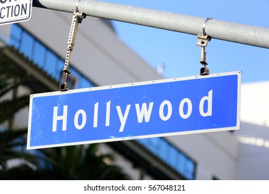 Hollywood Street Sign Close Up