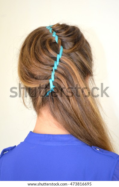 Hollywood Wave Hair Weave Blue Ribbon Stock Photo Edit Now 473816695