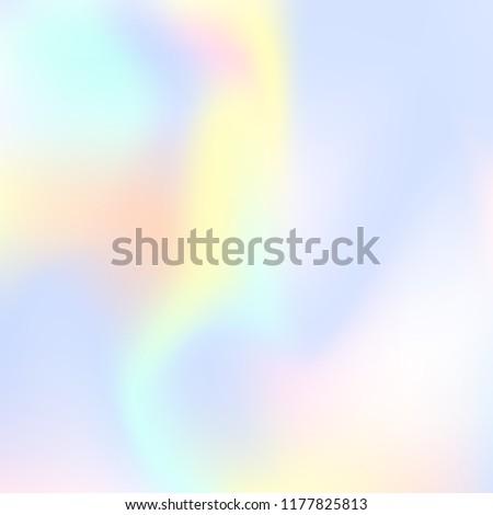Hologram abstract background. Rainbow gradient mesh backdrop with hologram. 90s, 80s retro style. Iridescent graphic template for banner, flyer, cover design, mobile interface, web app.