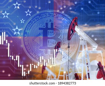 hologram with bitcoin cryptocurrency and graph on the background of the flag of Samoa - Powered by Shutterstock