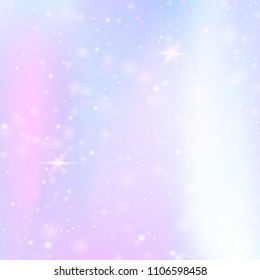 Holographic abstract background. Trendy holographic backdrop with gradient mesh. 90s, 80s retro style. Iridescent graphic template for brochure, flyer, poster design, wallpaper, mobile screen. - Shutterstock ID 1106598458