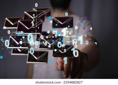 A holographic diagram of emails and data