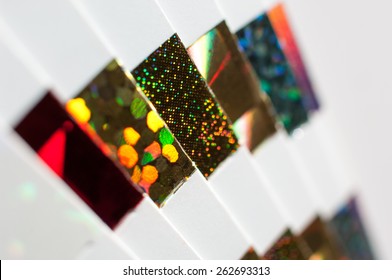 Holographic hot stamping foil palette. - Shutterstock ID 262693313