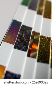 Holographic hot stamping foil palette. - Shutterstock ID 262693325