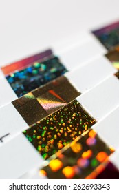 Holographic hot stamping foil palette. - Shutterstock ID 262693343