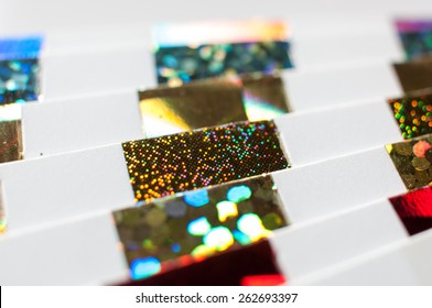 Holographic hot stamping foil palette. - Shutterstock ID 262693397