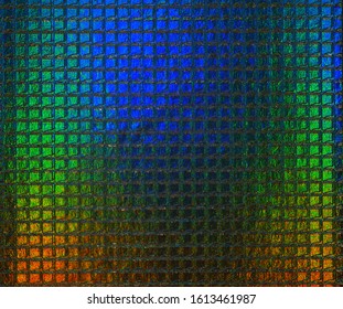 Holographic Rainbow Metal Foil Real Hologram Background Wrinkled