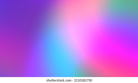Gradiente de unicornio holográfico  Neon de moda morado rosa muy peri colores de tetera azul suave fondo borroso