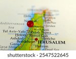 Holon pin map. Close up of Holon map with red pin. Map with red pin point of Holon in Israel.