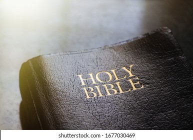 Holy Bible With Light Flare.