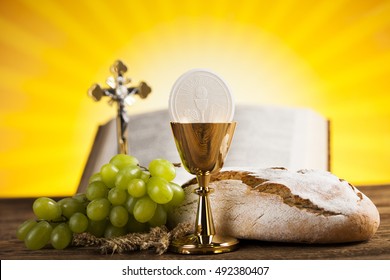 Holy Communion Bread Wine Christianity Religion Stock Photo 492380407 ...