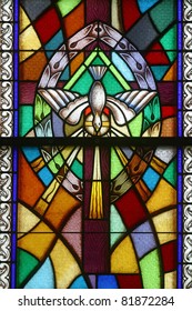 Holy Eucharist, Seven Sacraments, Stained Glass