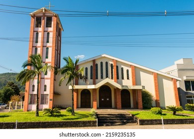 Holy Family Parish - Catholic Church In The Center Of Tres Coroas, Brazil