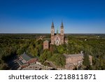 Holy Hill Basilica and National Shrine of Mary is located in Hubertus, Wisconsin northwest of Milwaukee, WI.