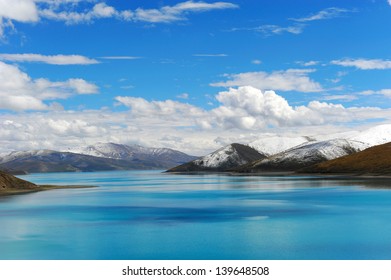 Holy lake yangzhuoyong in Tibet China