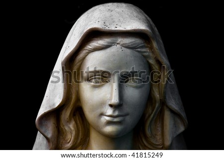 Holy Mary statue portrait