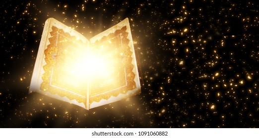 Holy Quran With A Divine Light