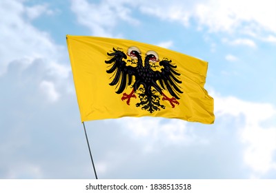 Holy Roman Empire Flag In Front Of Blue Sky