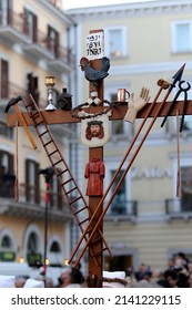 Holy Week Rites - The Cross of the Mysteries. Procession of Mysteries in Taranto, Puglia, Italy. March 2018