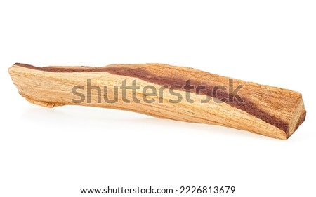 Holy wood - Palo Santo incense wood stick isolated on a white background. Bursera Graveolens.