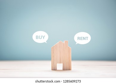 Home With Buy Or Rent, Copy Space.