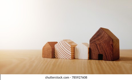 Home Church, Wooden Home Church, Community Of Christ, Mission Of Gospel, With Blank Copy Space