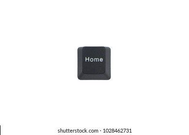 Home computer key button isolated on white background.