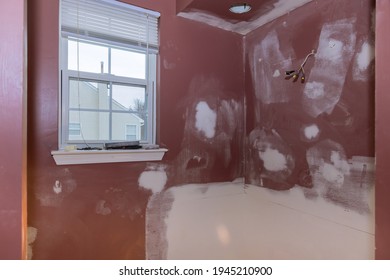 Home Construction Bathtub Walls Remodeling Master Bathroom Patching Drywall