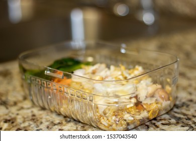 Home Cooked Meal In Plastic Tupperware