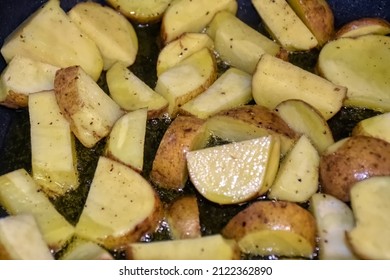 Home Cooking Fried Potatoes.  Delicious Comfort Food.  Southern Cooking At Its Best.  