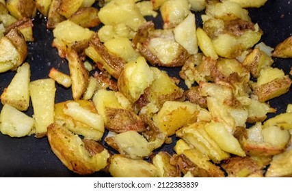 Home Cooking Fried Potatoes.  Delicious Comfort Food.  Southern Cooking At Its Best. 