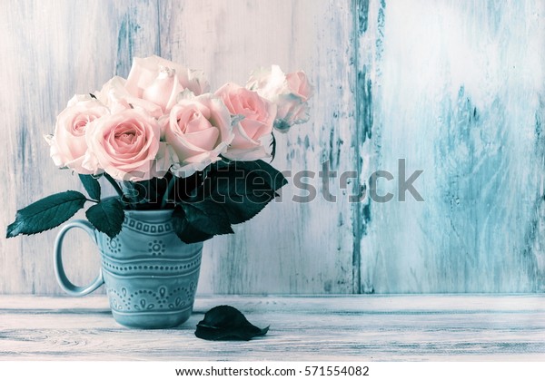 Home Decor Valentines Day Pink Rose Stock Photo Edit Now 571554082