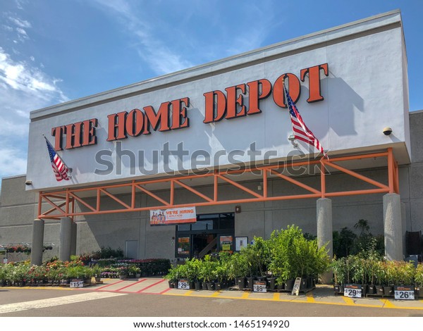 The Home Depot store in Oceanside,\
California, USA. Home Depot is the largest home improvement\
retailer and construction service in the US.\
07/13/2019
