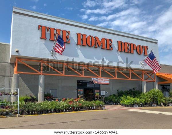 The Home Depot store in Oceanside,\
California, USA. Home Depot is the largest home improvement\
retailer and construction service in the US.\
07/13/2019
