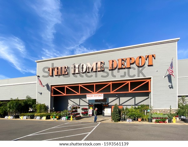 The Home Depot store in San\
Diego, California, USA. Home Depot is the largest home improvement\
retailer and construction service in the US. November, 13th,\
2019