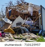 A home destroyed by the powerful Hurricane Harvey on the Texas Coast