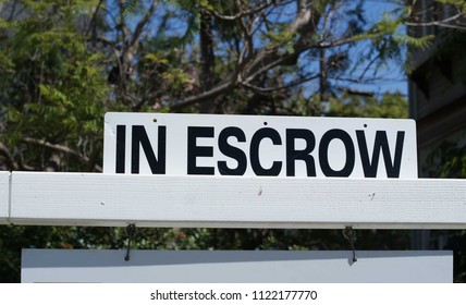 Home In Escrow Sign