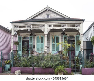 A Home In The French Quarter Of New Orleans In Louisiana.