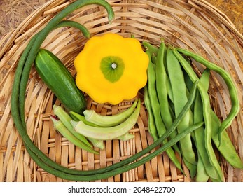 Home Garden Veg Basket On Table