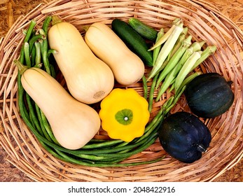 Home Garden Veg Basket On Table