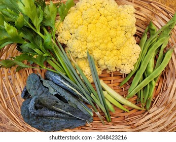 Home Garden Veg Basket On Table