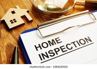 Home Inspection Form With Clipboard And Pen.