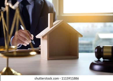 Home Insurance, Law And Justice Concept