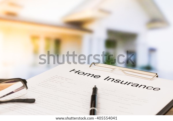 Home Insurance Policy Documents Pen Real Stock Photo Edit Now 405554041