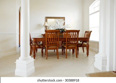 Home Interior, Dining Area With Table and Chairs
