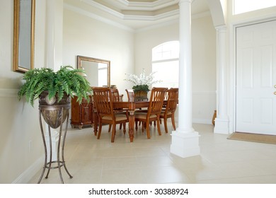 Home Interior, Dining Area With Table and Chairs