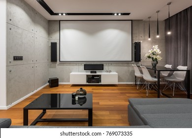 Projector In Living Stock Photos Images Photography