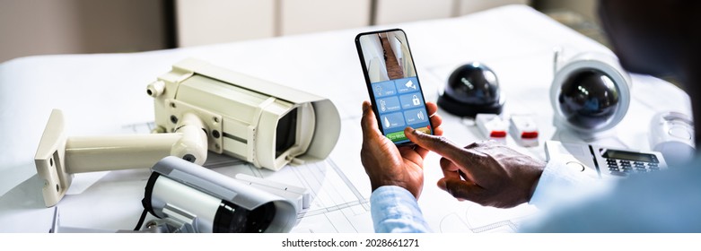 Home Intruder Video Monitoring And Surveillance System - Shutterstock ID 2028661271