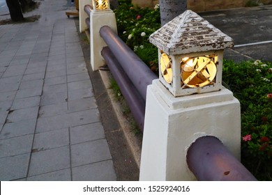 Home Lighting Fixtures Installed On The Fence